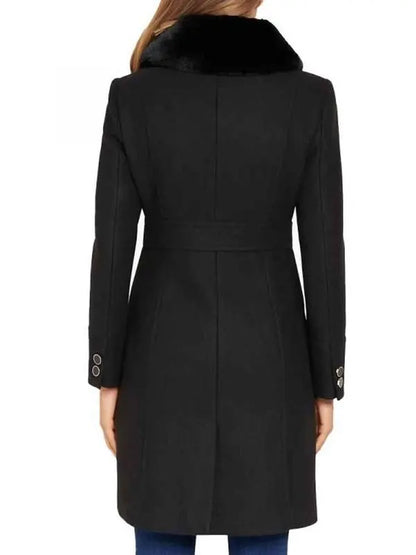 Batwoman Mary Hamilton Black Fur Collar Coat