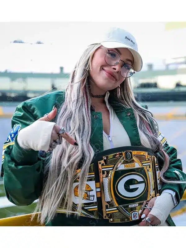 Bay Packers Liv Morgan Starter Varsity Green Jacket