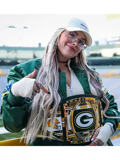 Bay Packers Liv Morgan Starter Varsity Green Jacket