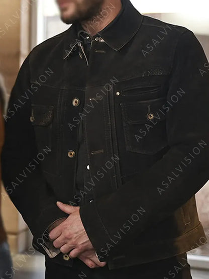 Beau Arlen TV Series Big Sky S03 Jensen Ackles Cotton Black Jacket