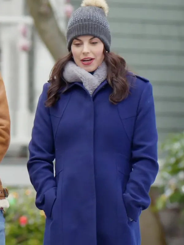 Believe in Christmas Beatrice Thompson Wool Blue Coat