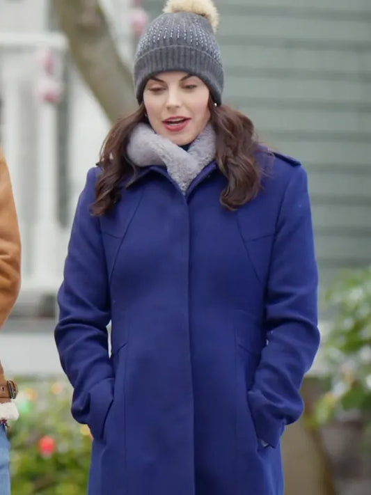 Believe in Christmas Beatrice Thompson Wool Blue Coat