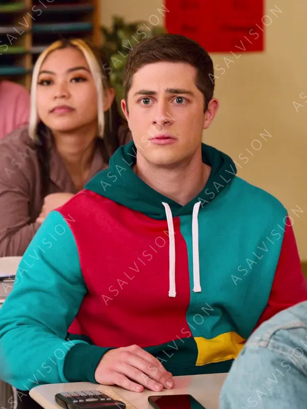 Ben Gross Never Have I Ever S03 Jaren Lewison MultiColor Block Hoodie