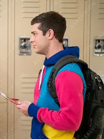 Ben Gross Never Have I Ever S03 Jaren Lewison MultiColor Block Hoodie