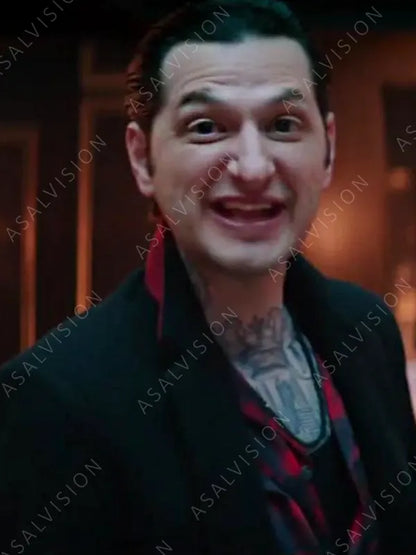 Ben Schwartz Renfield 2023 Tedward Lobo Black Trench Coat