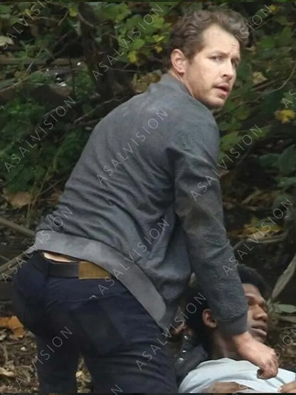 Ben Stone Manifest Josh Dallas Black Bomber Leather Jacket