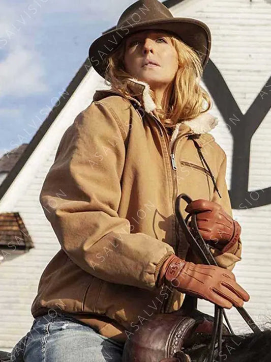 Beth Dutton Yellowstone Bomber Brown Jacket