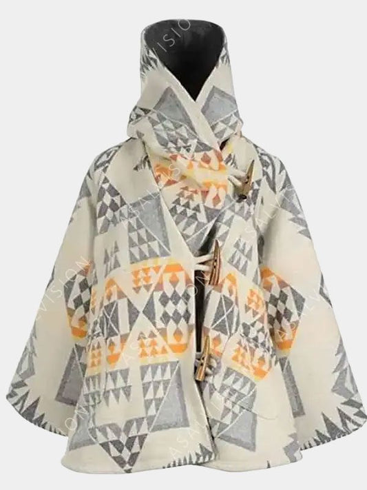 Beth Dutton Yellowstone Kelly Reilly White Poncho Coat