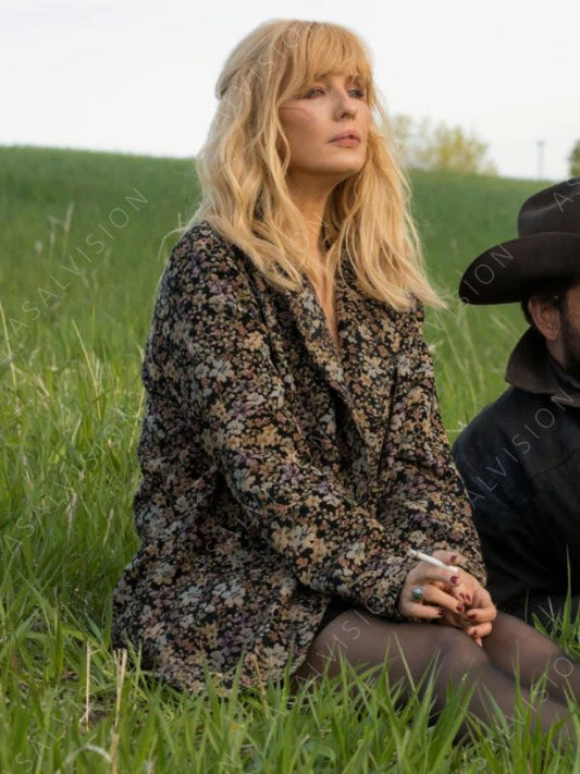Beth Dutton Yellowstone Season 5 Floral Coat