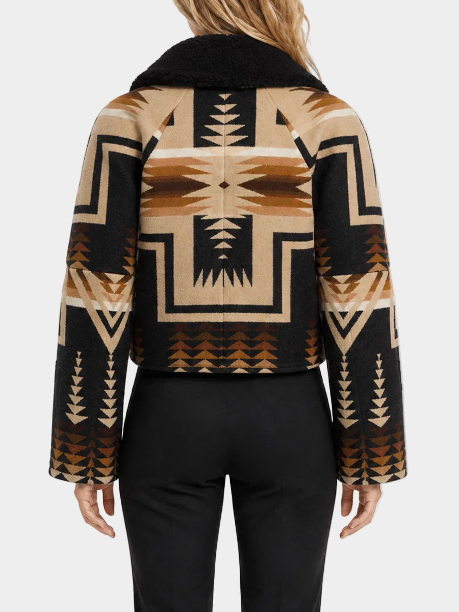 Beth Dutton Aviator Western Print Jacket