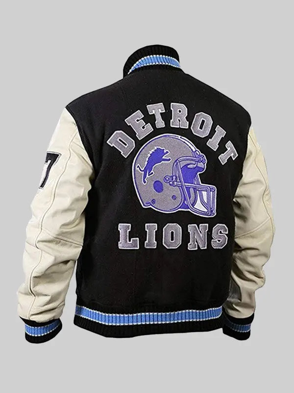 Beverly Hills Cop Axel Foley Detroit Lions Bomber Varsity Jacket