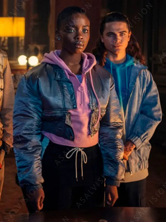 Bianca Barclay Wednesday Cropped Bomber Jacket