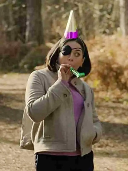 Bibi Garvey Bad Sisters S01 Sarah Greene Grey Wool Jacket