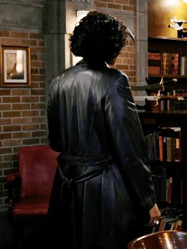 Billie Leather Trench Coat