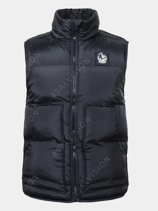 Black Collingwood Puffer Vest