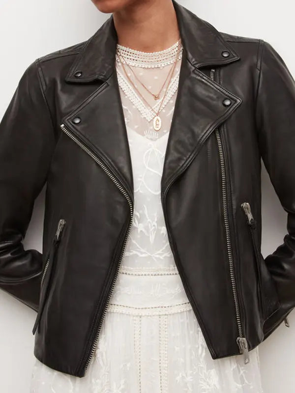 Black Leather Biker Jacket