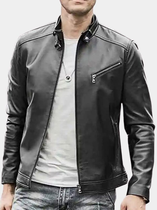 Black Leather Fashion Jacket