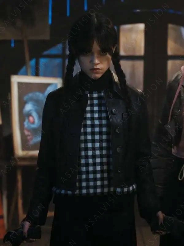 Addams Black Leather Jacket