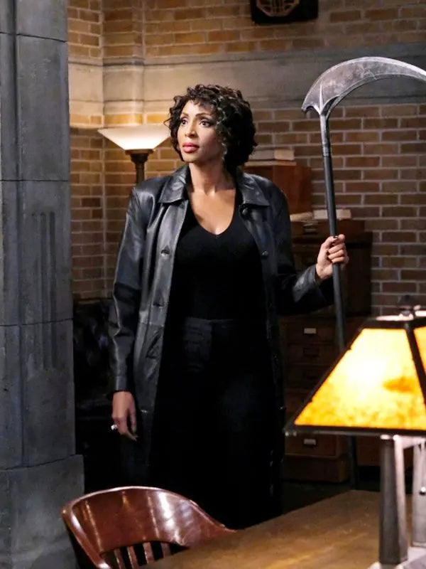 Black Leather Trench Coat