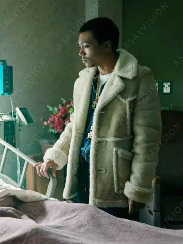 Black Mafia Family BMF Meech Shearling Leather Coat