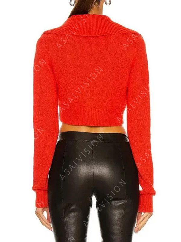 Black-ish Diane Johnson Cropped Red Cardigan