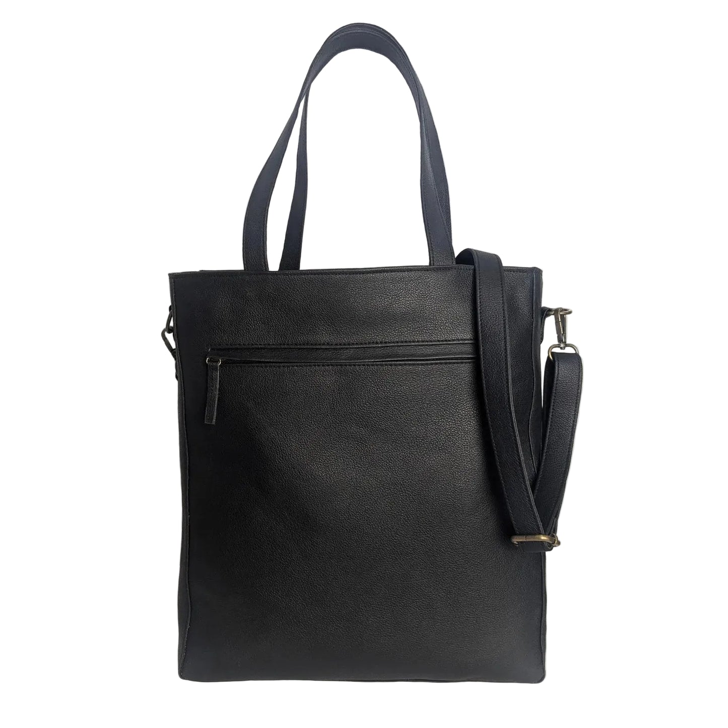 Black Leather Tote Bag