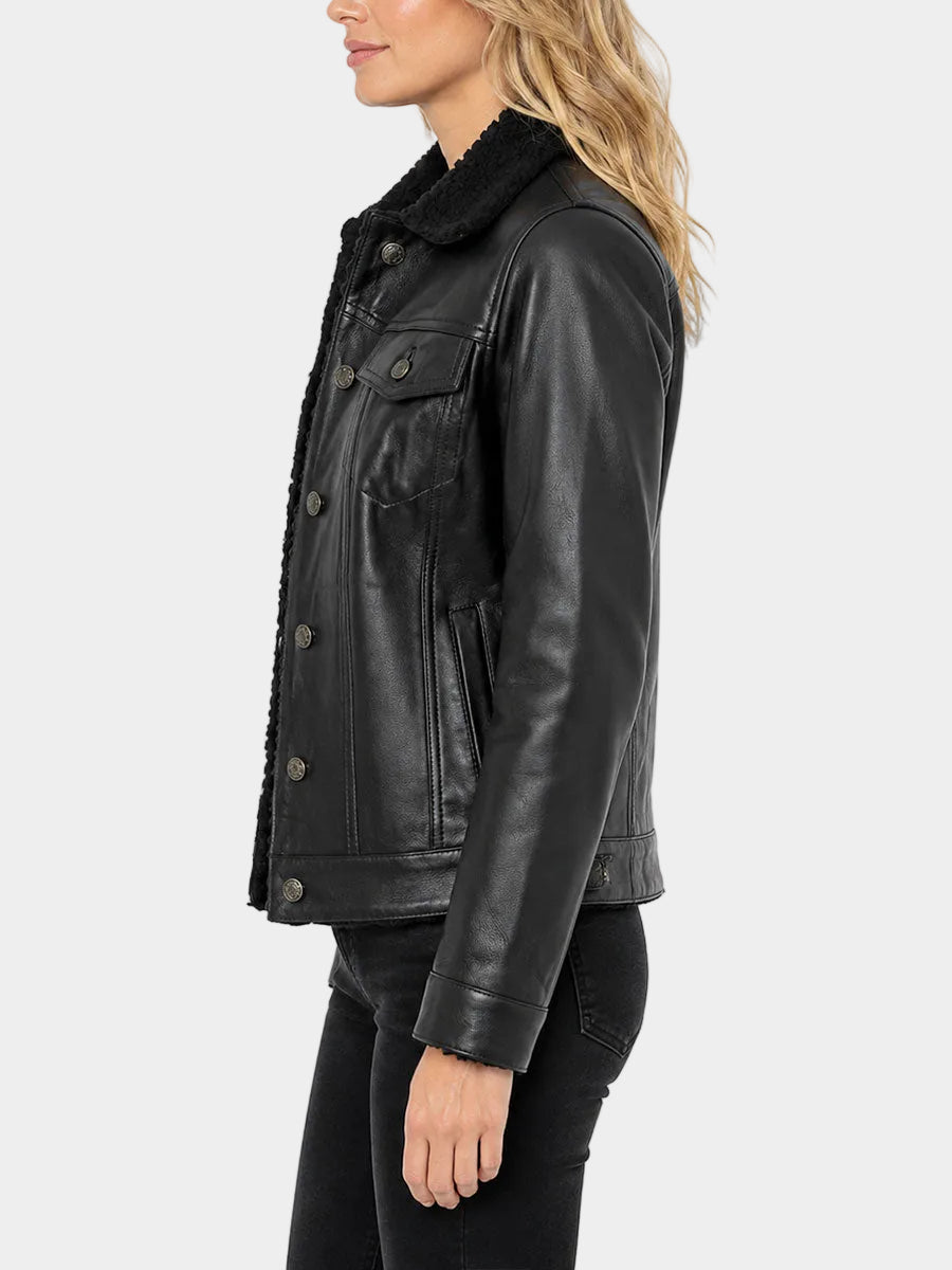 Black Leather jacket for women