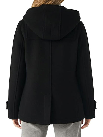 Althea Short Black Duffle Coat