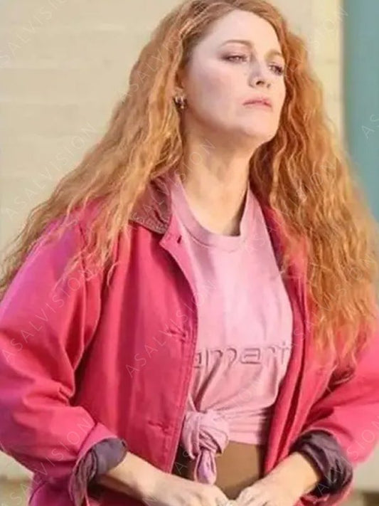 Blake Lively It Ends With Us 2024 Lily Pink Jacket