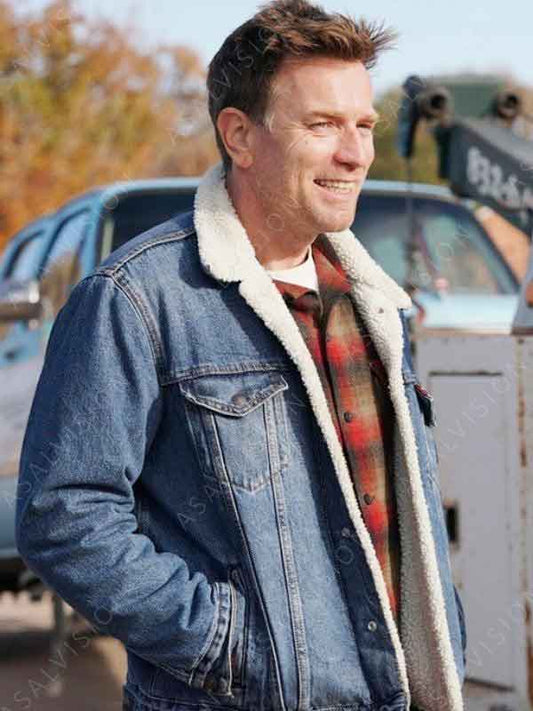 Bleeding Love 2024 Ewan McGregor Denim Jacket