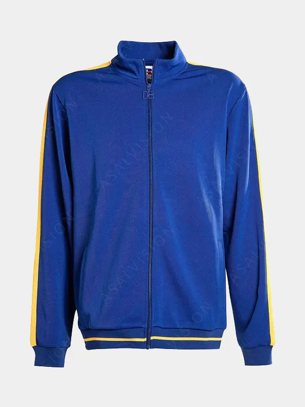 Blue Angeles Striped Track Jacket