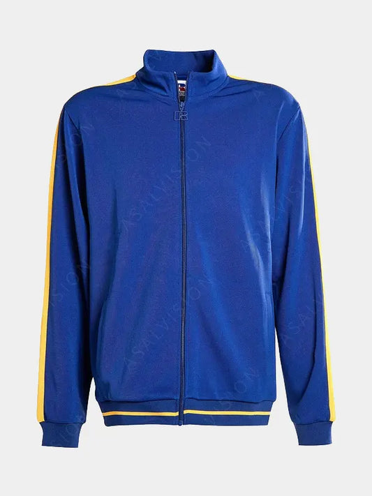 Blue Angeles Striped Track Jacket