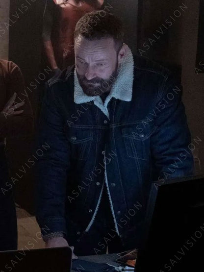 Blue Denim Sherpa Jacket