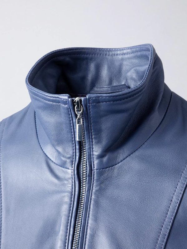 Blue Leather Jacket