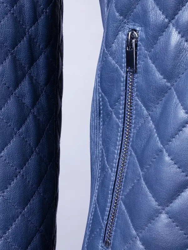 Blue Quilted Jacket