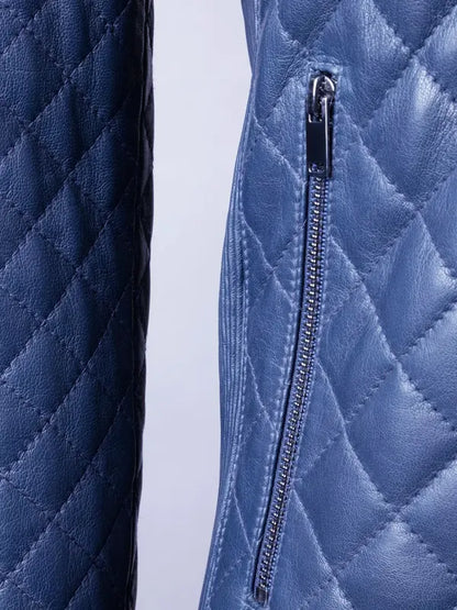 Blue Quilted Jacket