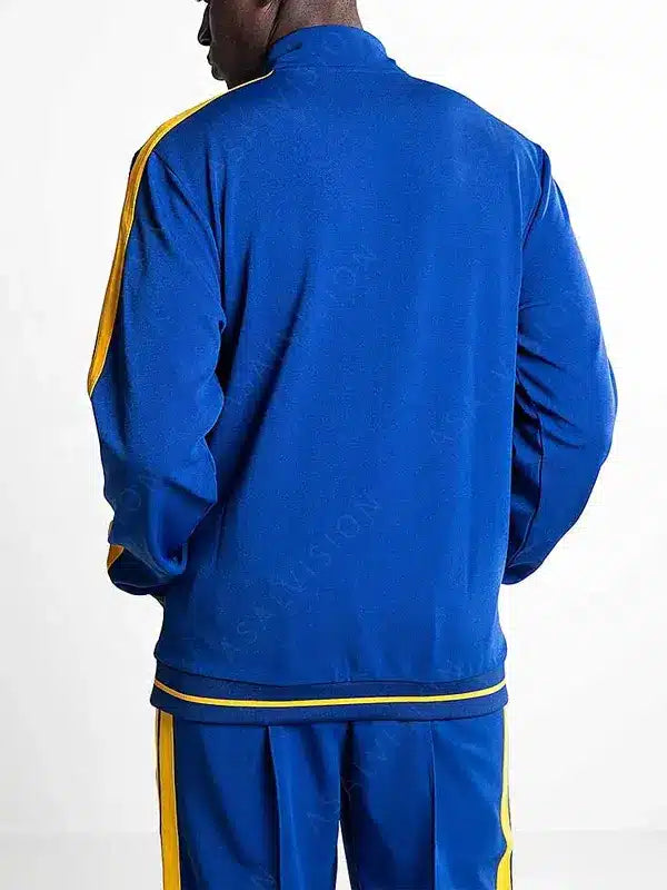Blue Track Unisex Fleece Jacket