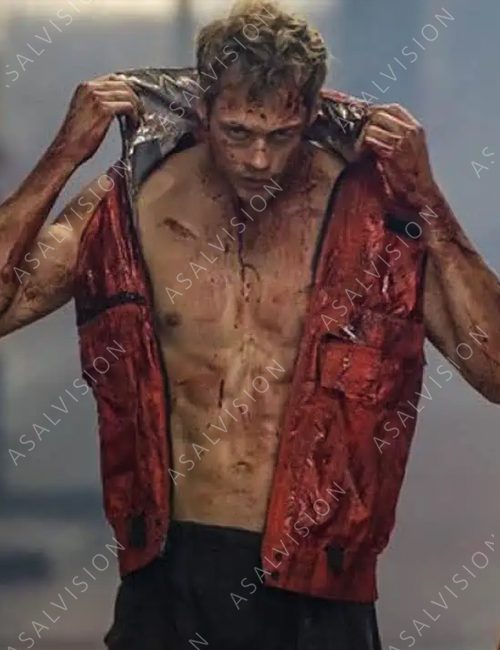 Boy Kills World Bill Skarsgård Red Vest