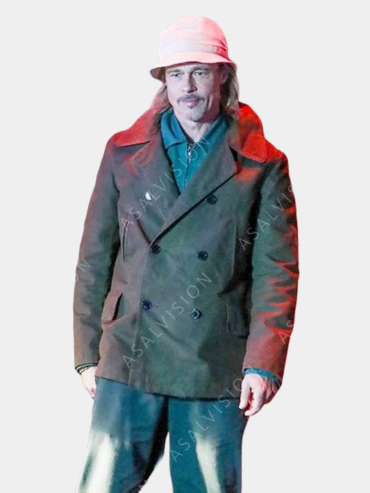 Brad Pitt Bullet Train Ladybug Peacoat