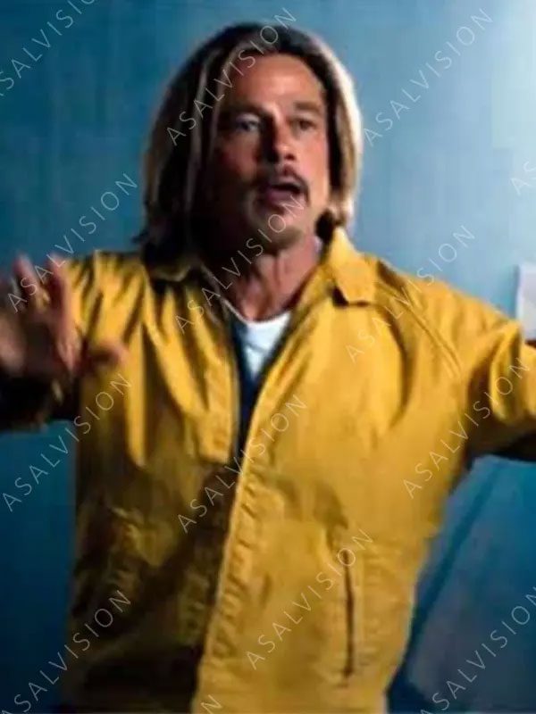 Brad Pitt Bullet Train Yellow Cotton Jacket