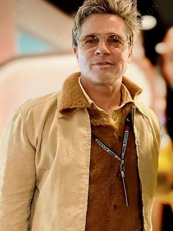 Brad Pitt F1 Grand Prix 2025 Movie Event Sonny Hayes Cotton Jacket