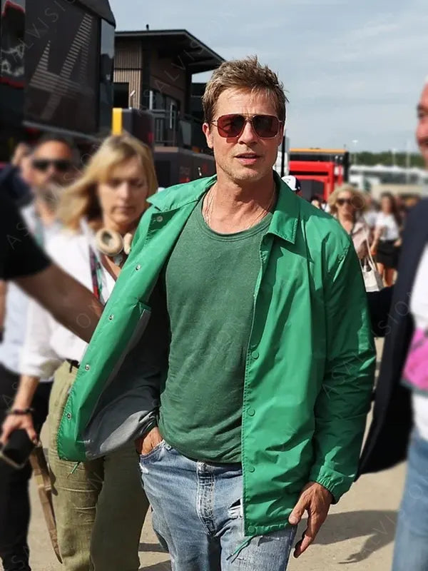 Brad Pitt Green Jacket