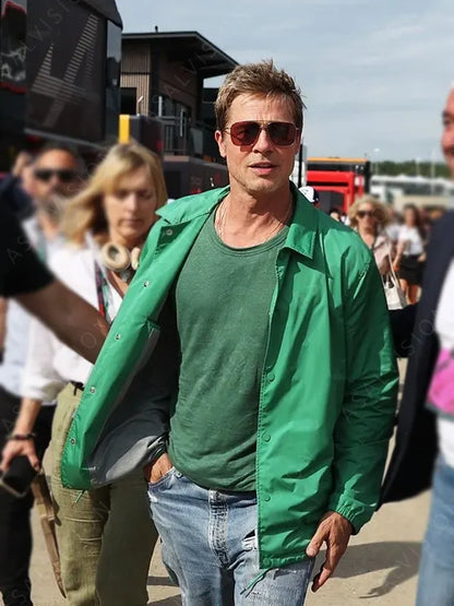 Brad Pitt Green Jacket