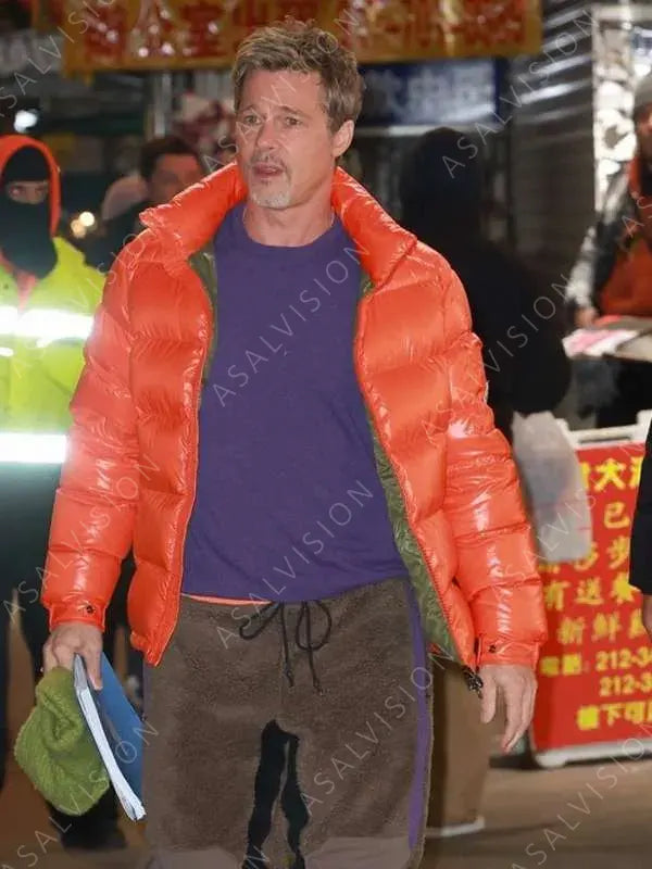 Brad Pitt Orange jacket