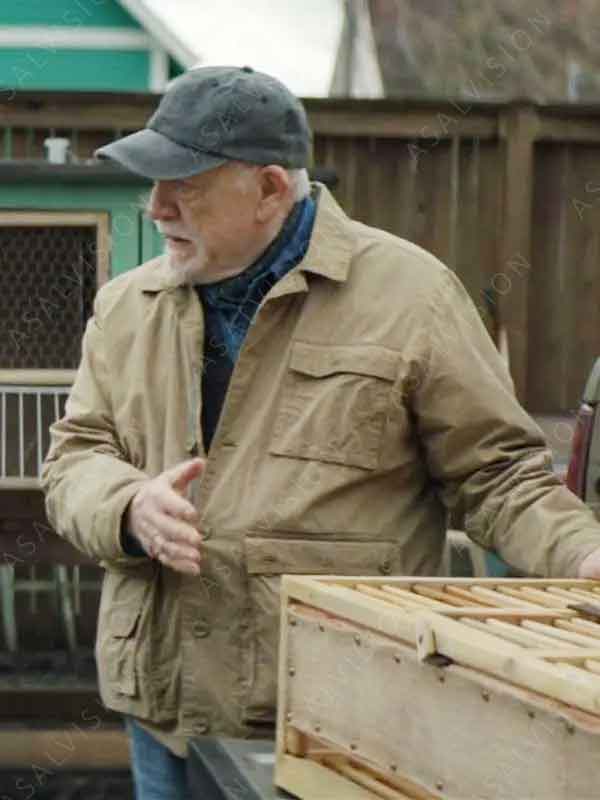 Brian Cox Movie Little Wing 2024 Jaan Brown Cotton Jacket