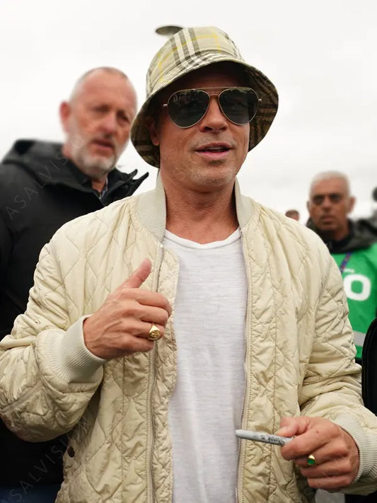 British Grand Prix F1 Brad Pitt Quilted Jacket