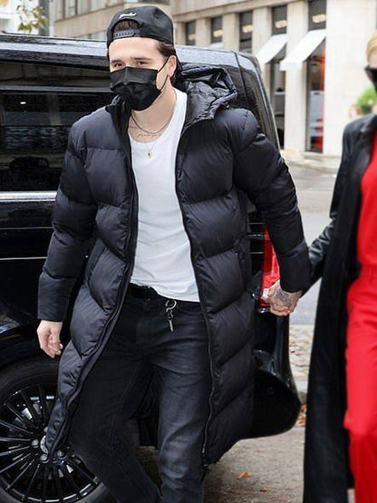 Brooklyn Beckham Long Puffer Black Coat