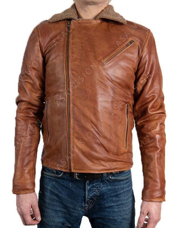 Brown Leather Shearling Jacket