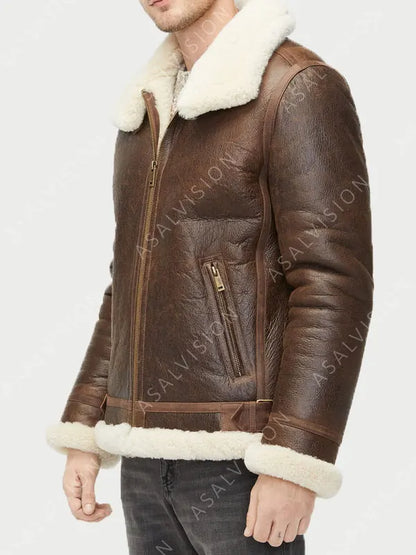 Brown Shearling Leather Jacket