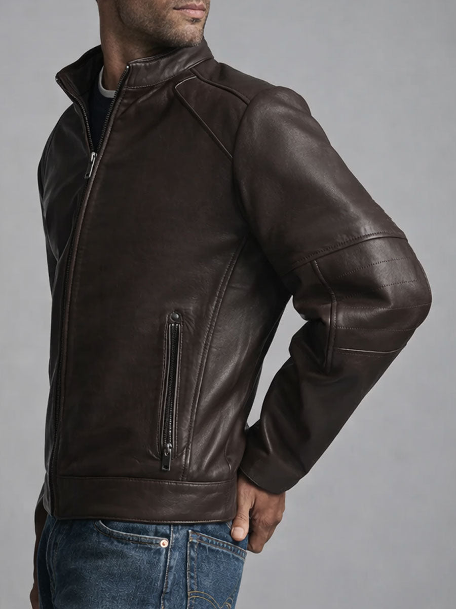 Caldrex Brown Leather Jacket